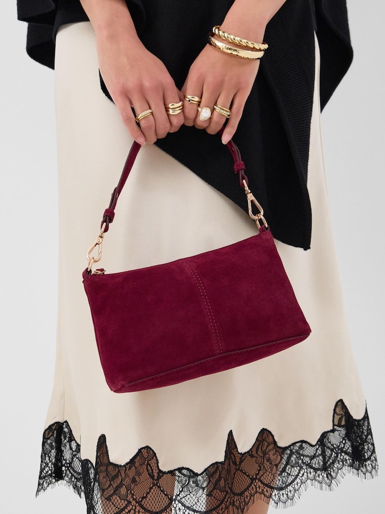 Accessorize Red Leather Cross-Body Handbag - Image 1 of 3 Accessorize Red Leather Cross-Body Handbag - Image 1 of 3