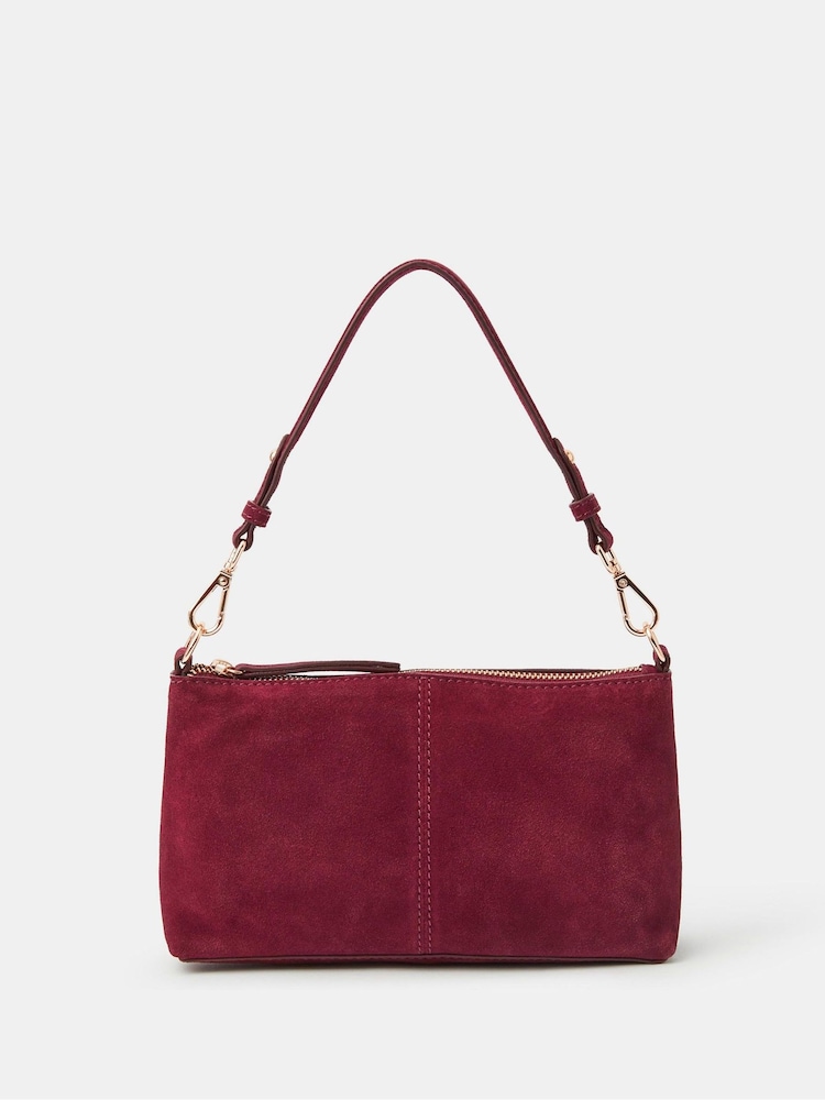 Accessorize Red Leather Cross-Body Handbag - Image 2 of 3 Accessorize Red Leather Cross-Body Handbag - Image 2 of 3