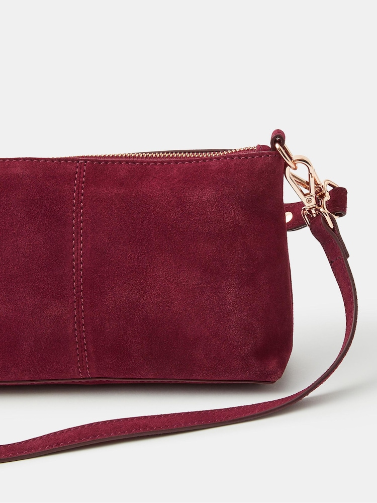 Accessorize Red Leather Cross-Body Handbag - Image 3 of 3 Accessorize Red Leather Cross-Body Handbag - Image 3 of 3