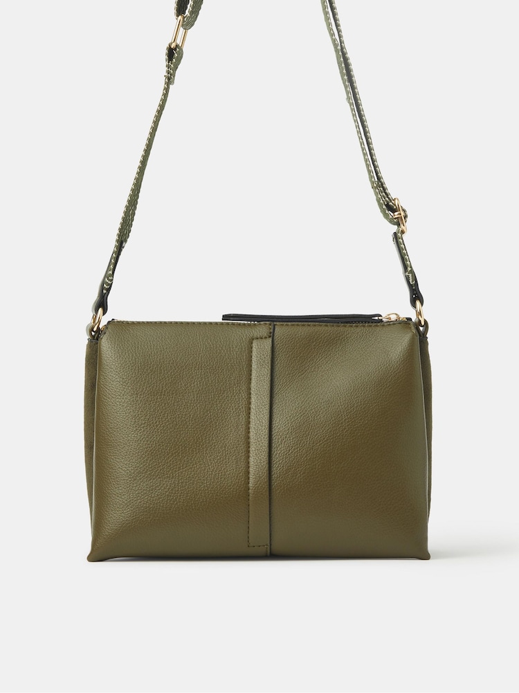 Accessorize Green Webbing Strap Cross-Body Bag - Image 2 of 3