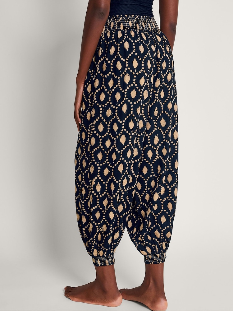 Monsoon Black Batik Dye Rhea Trousers - Image 2 of 5 Monsoon Black Batik Dye Rhea Trousers - Image 2 of 5