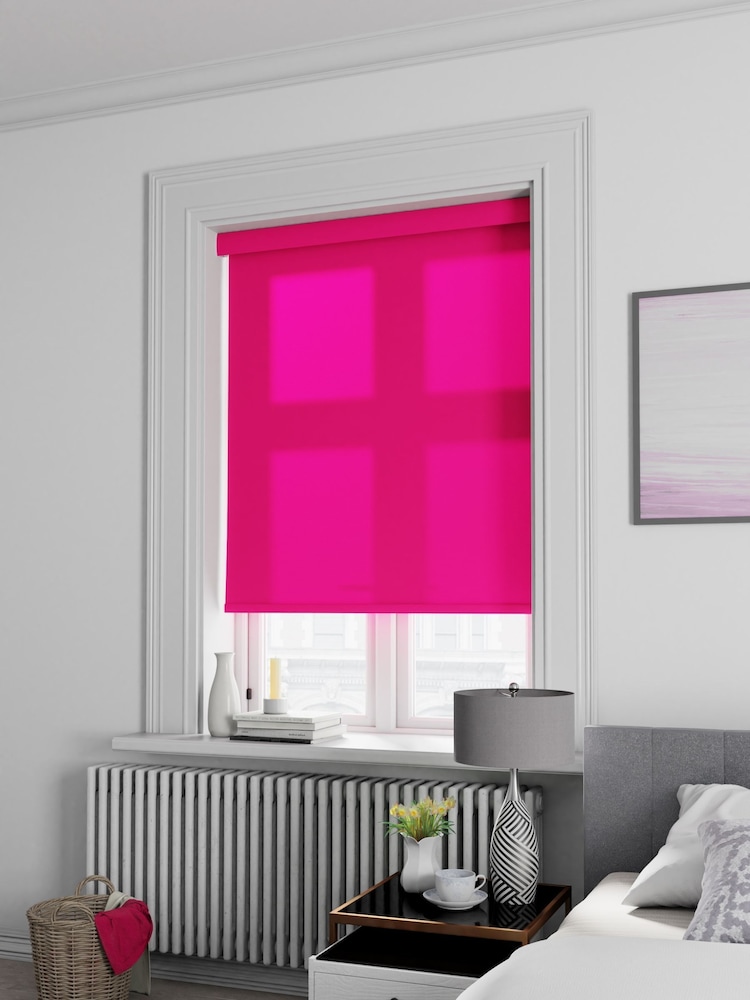 Fuchsia Pink Asher Made To Measure Light Filtering Roller Blind - Image 2 of 4