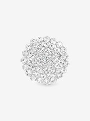 Jon Richard Silver Rhodium and Crystal Statement Brooch - Image 1 of 2
