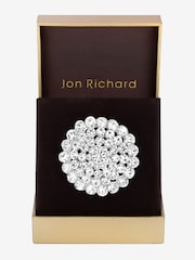 Jon Richard Silver Rhodium and Crystal Statement Brooch - Image 2 of 2