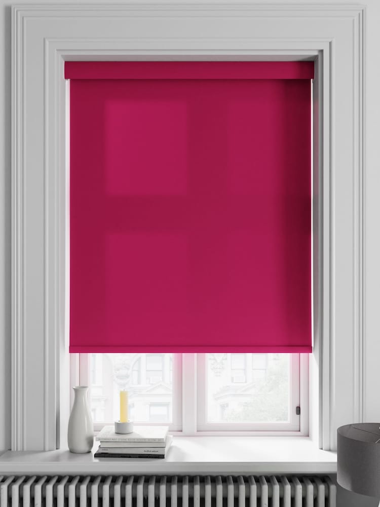 Burgundy Purple Asher Made To Measure Light Filtering Roller Blind - Image 1 of 5