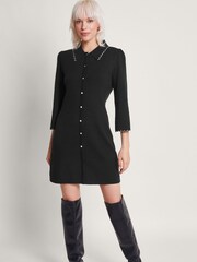 Monsoon Black Samia Shirt Dress - Image 1 of 5
