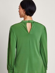 Monsoon Green Lulu Cutwork Trim Top - Image 2 of 5
