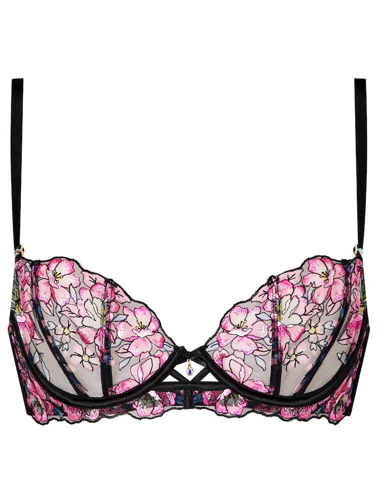 Ann Summers Pink Floral Dream Non Padded Balcony Bra - Image 4 of 4