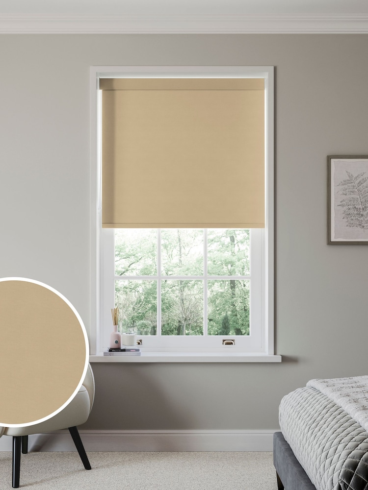 Natural Glow Made to Measure Blackout Roller Blind - Image 1 of 6