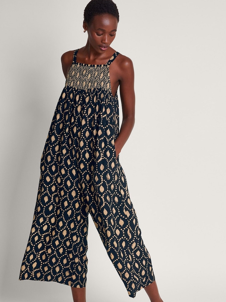 Monsoon Blue Rhea Batik Dye Jumpsuit - Image 1 of 5