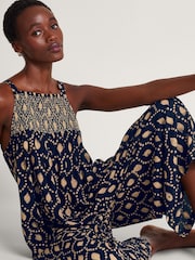 Monsoon Blue Rhea Batik Dye Jumpsuit - Image 3 of 5