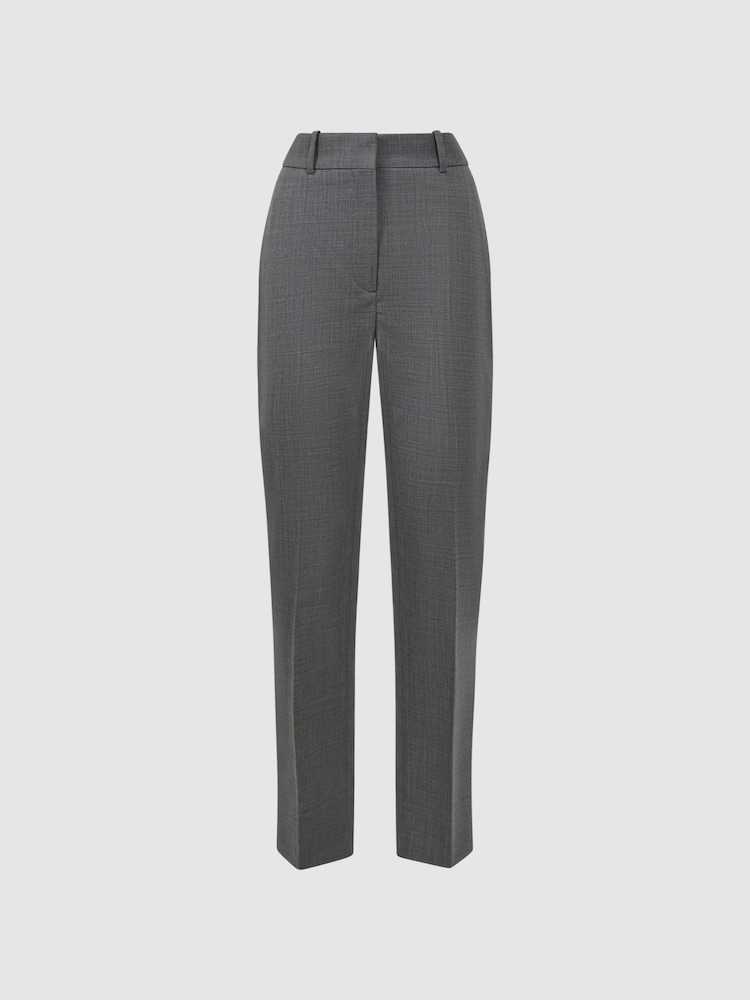 Reiss Grey Layton Slim Fit Wool Blend Suit Trousers - Image 2 of 5