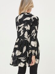 FatFace Black Gerry Twilight Leaves Tunic Dress - Image 2 of 5