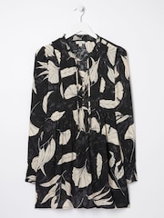 FatFace Black Gerry Twilight Leaves Tunic Dress - Image 5 of 5