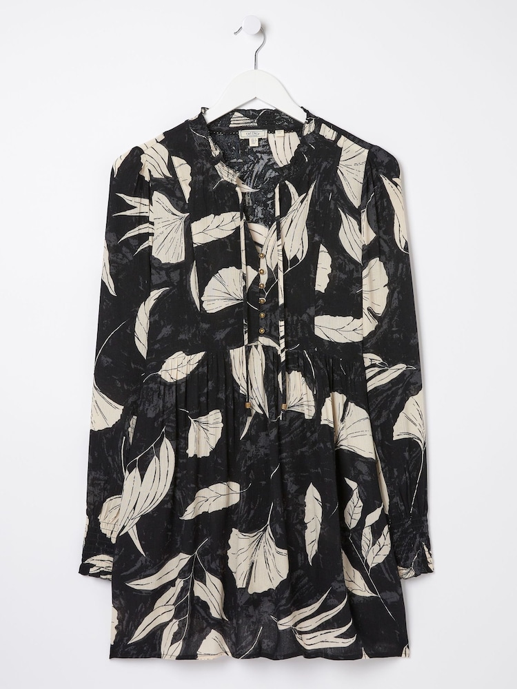 FatFace Black Gerry Twilight Leaves Tunic Dress - Image 5 of 5