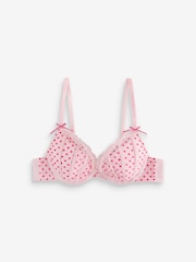 Ann Summers Pale Pink Tease And Trouble Spot Mesh Padded Plunge Bra - Image 5 of 6