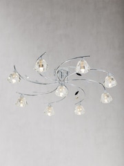 Searchlight Chrome Paradise 9 Light Semi Flush Ceiling Light - Image 1 of 3