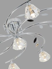 Searchlight Chrome Paradise 9 Light Semi Flush Ceiling Light - Image 3 of 3