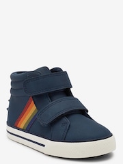 Navy Blue Spike Wide Fit (G) Warm Lined Touch Fastening Boots - Image 2 of 4