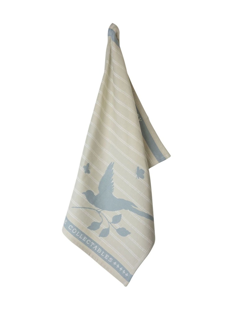 Laura Ashley Cream Heritage Collectables Cobblestone Bird Tea Towel - Image 1 of 2
