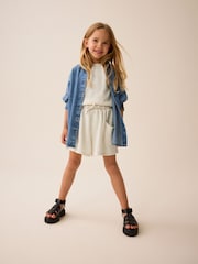 Ecru Crinkle Shorts and Vest Set (3-16yrs) - Image 2 of 8