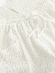 Ecru Crinkle Shorts and Vest Set (3-16yrs) - Image 8 of 8