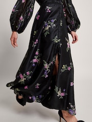 Monsoon Black Floral Lizza Shirt Dress - Image 4 of 5
