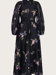 Monsoon Black Floral Lizza Shirt Dress - Image 5 of 5