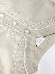 Neutral Woven Top And Bottoms Set (0mths-2yrs) - Image 8 of 9