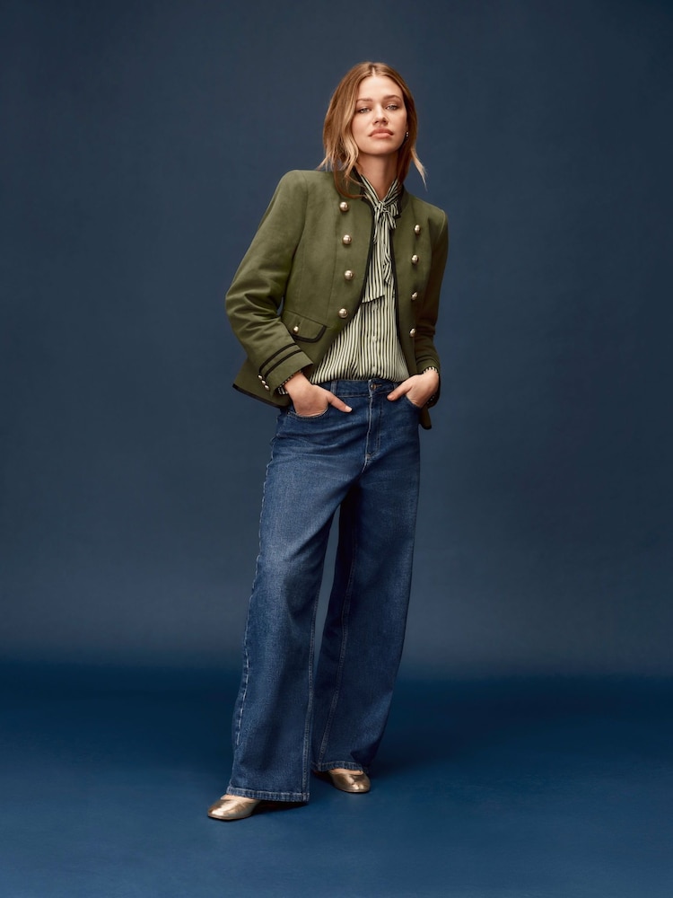 Monsoon Blue Megan Military Jacket - Image 1 of 6
