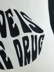 Rockett St George Love Is The Drug Knitted Lips Cushion - Image 2 of 5
