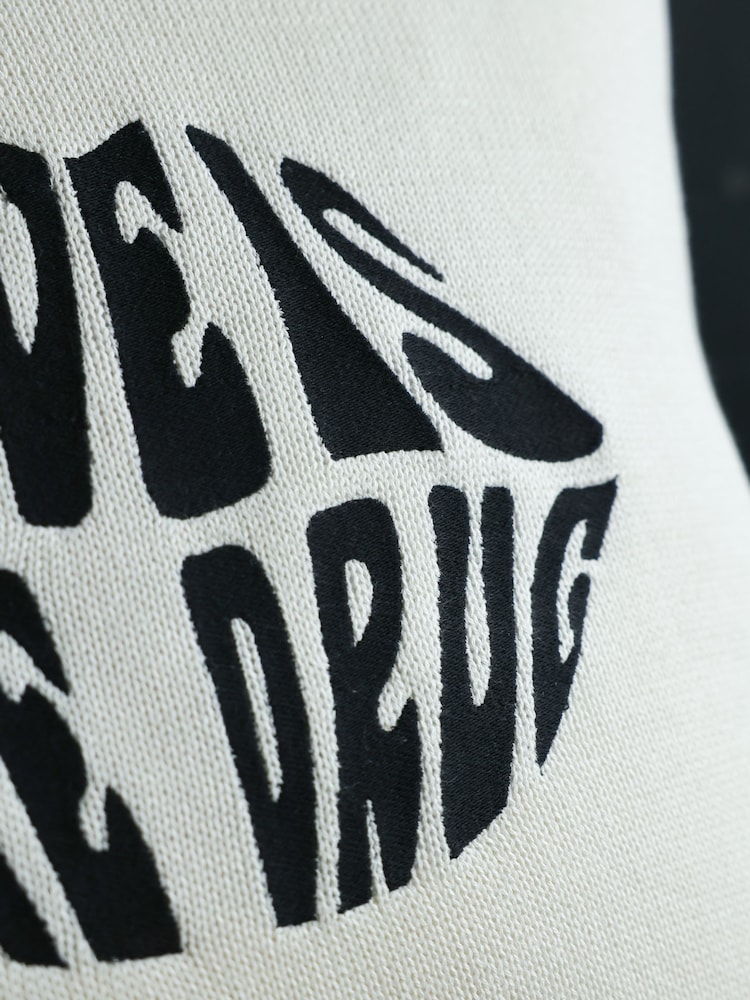 Rockett St George Love Is The Drug Knitted Lips Cushion - Image 2 of 5