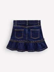 Boden Blue Frill Hem Denim Skirt - Image 4 of 6
