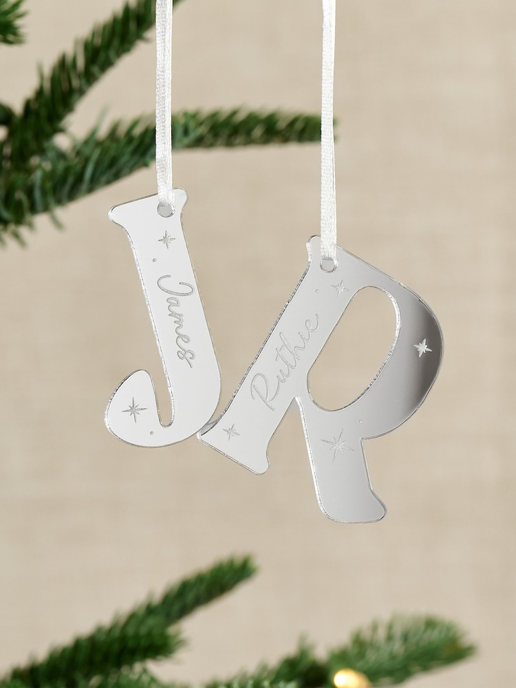 Personalised Family Initials Christmas Decoration Set by No Ordinary Gift - Image 2 of 2 Personalised Family Initials Christmas Decoration Set by No Ordinary Gift - Image 2 of 2