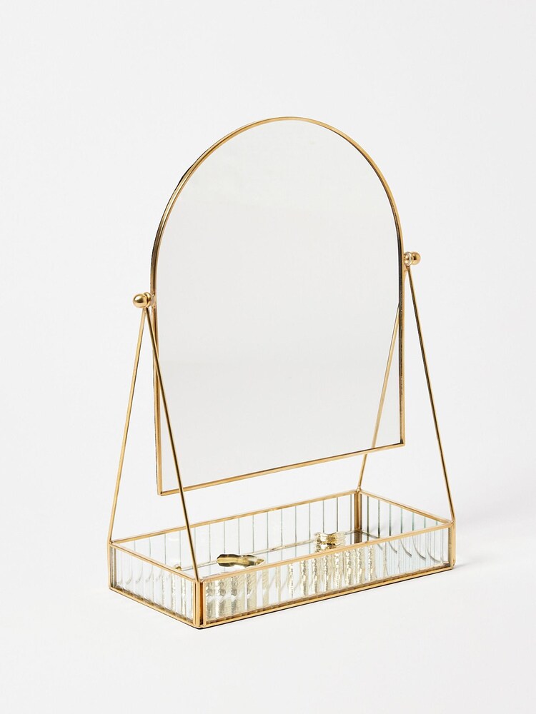 Oliver Bonas Gold/Glass Loire Dressing Table Mirror - Image 2 of 4 Oliver Bonas Gold/Glass Loire Dressing Table Mirror - Image 2 of 4