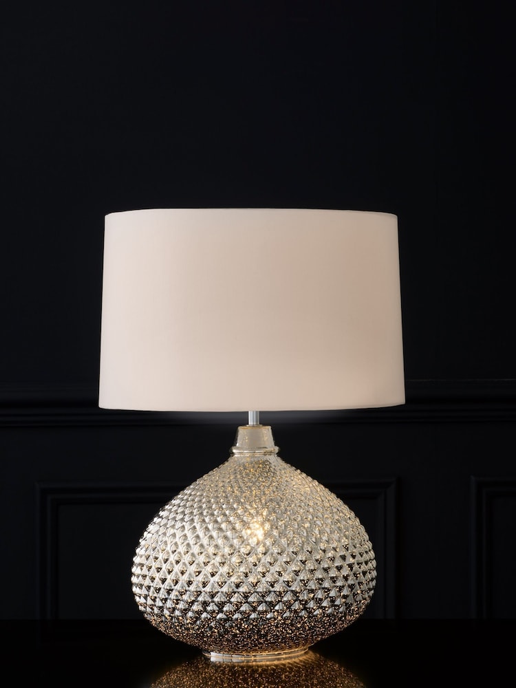 Chrome Glamour Dual Light Large Table Lamp - Image 1 of 5
