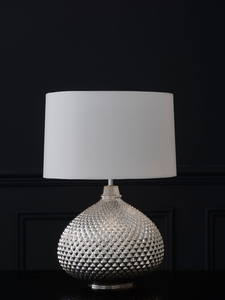 Chrome Glamour Dual Light Large Table Lamp - Image 2 of 5
