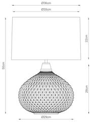 Chrome Glamour Dual Light Large Table Lamp - Image 5 of 5