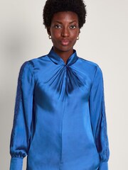 Monsoon Blue Pelia Twist Blouse - Image 1 of 5