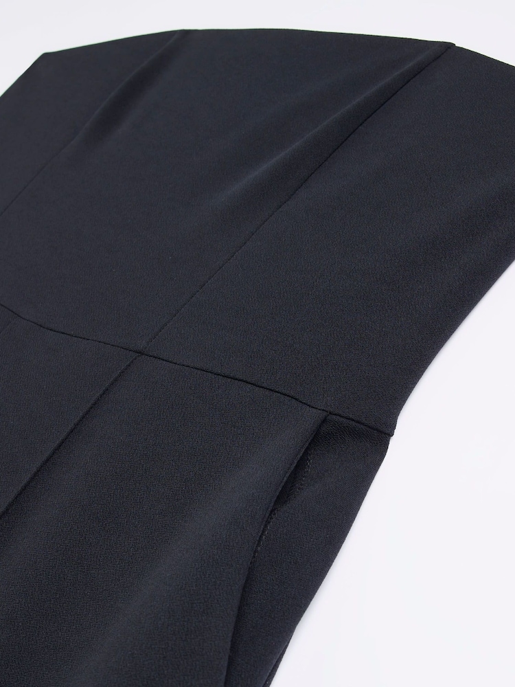 River Island Black Plus Bardot Corset Jumpsuit - Image 5 of 5