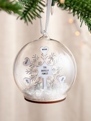 Personalised Metallic Family Snowflake Bauble by No Ordinary Gift - Image 1 of 2