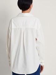 Monsoon White Longline Selma Shirt - Image 2 of 5
