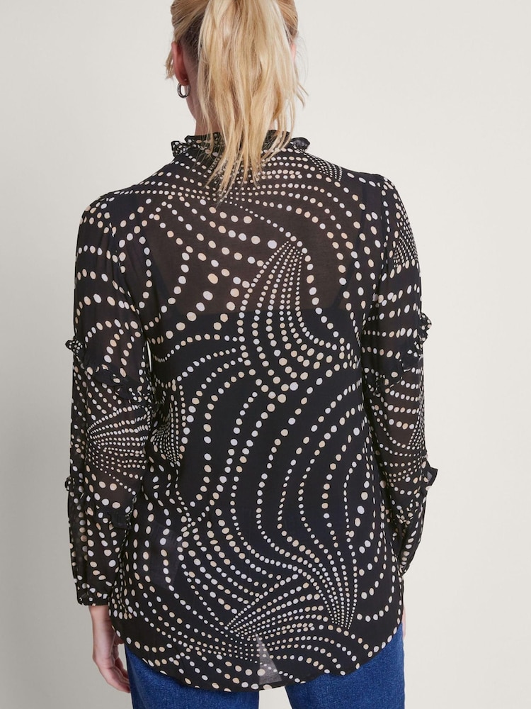 Monsoon Black Spot Dora Blouse - Image 2 of 5