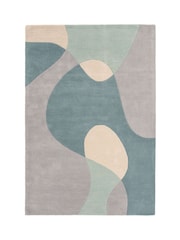 Asiatic Rugs Blue Matrix Geo Wool Rich Rug - Image 1 of 5