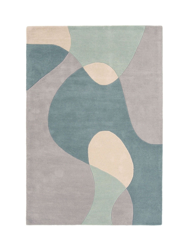 Asiatic Rugs Blue Matrix Geo Wool Rich Rug - Image 1 of 5