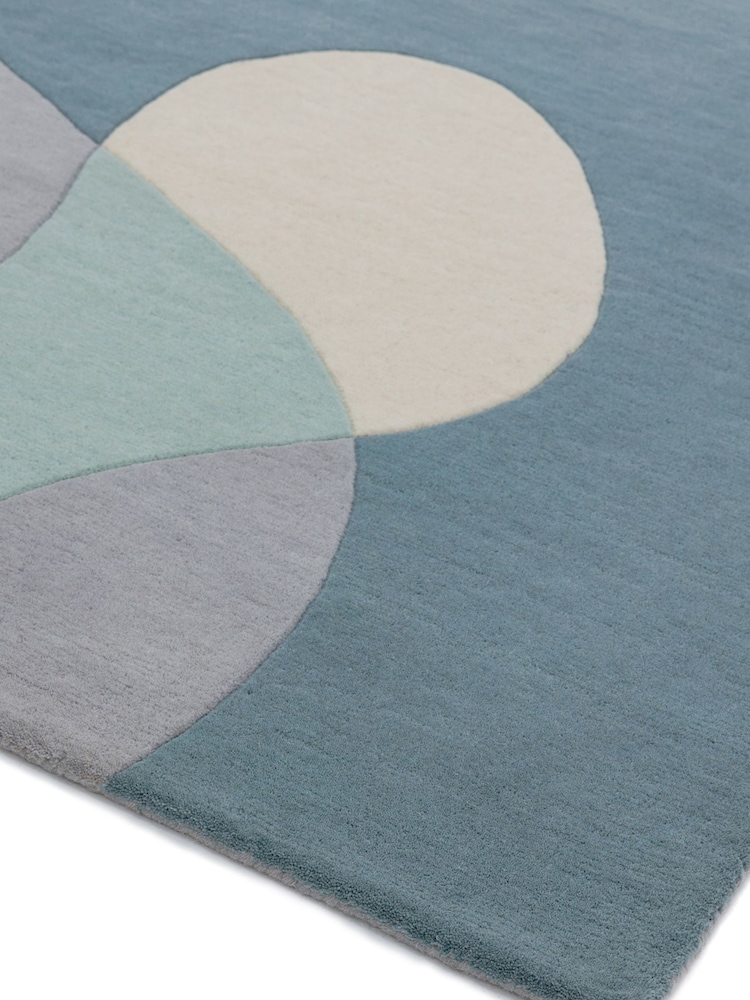 Asiatic Rugs Blue Matrix Geo Wool Rich Rug - Image 2 of 5