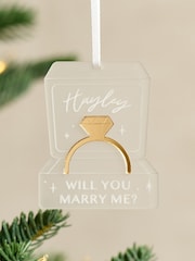 Personalised Engagement Ring Christmas Proposal Decoration by No Ordinary Gift - Image 2 of 3
