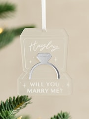 Personalised Engagement Ring Christmas Proposal Decoration by No Ordinary Gift - Image 3 of 3