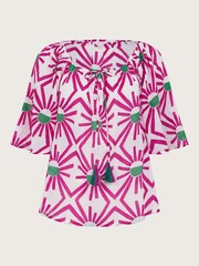 Monsoon Zamora Geometric Print Sun Top - Image 5 of 5