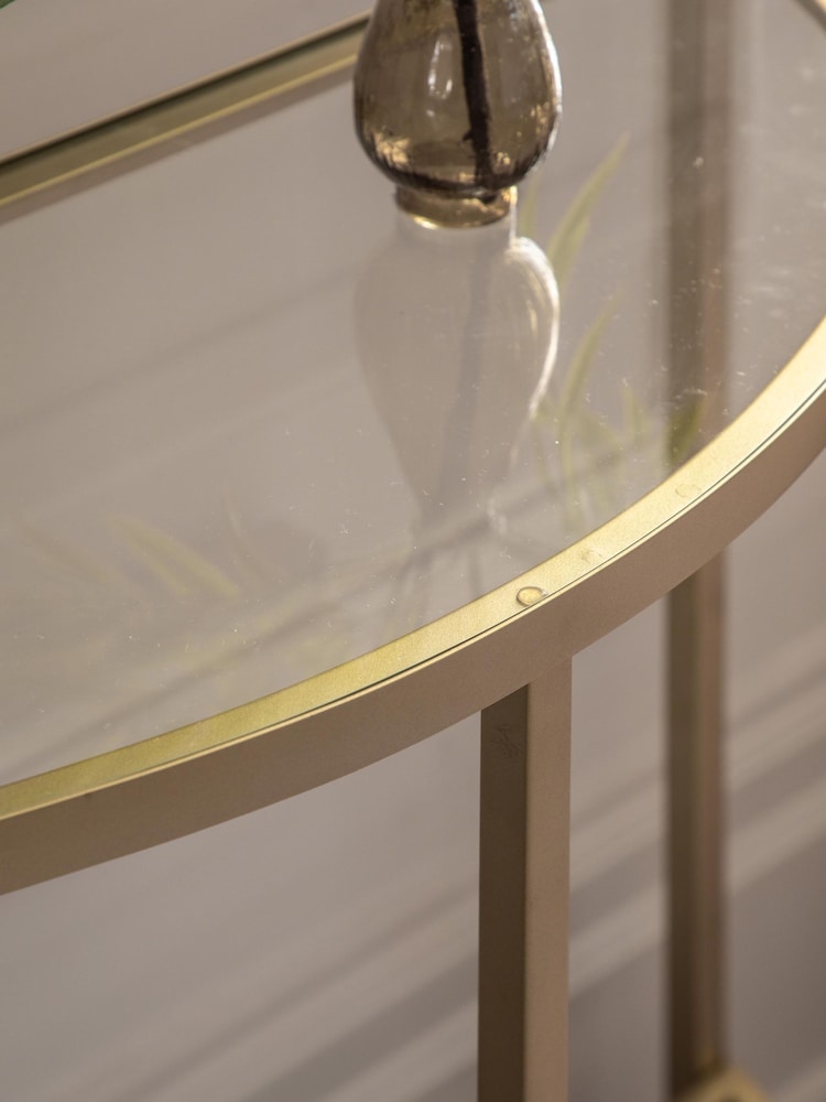 Gallery Home Pewter Minster Console Table - Image 3 of 3 Gallery Home Pewter Minster Console Table - Image 3 of 3